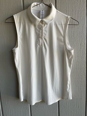 Rhone Women’s Course To Court Sleeveless Polo in White Size M